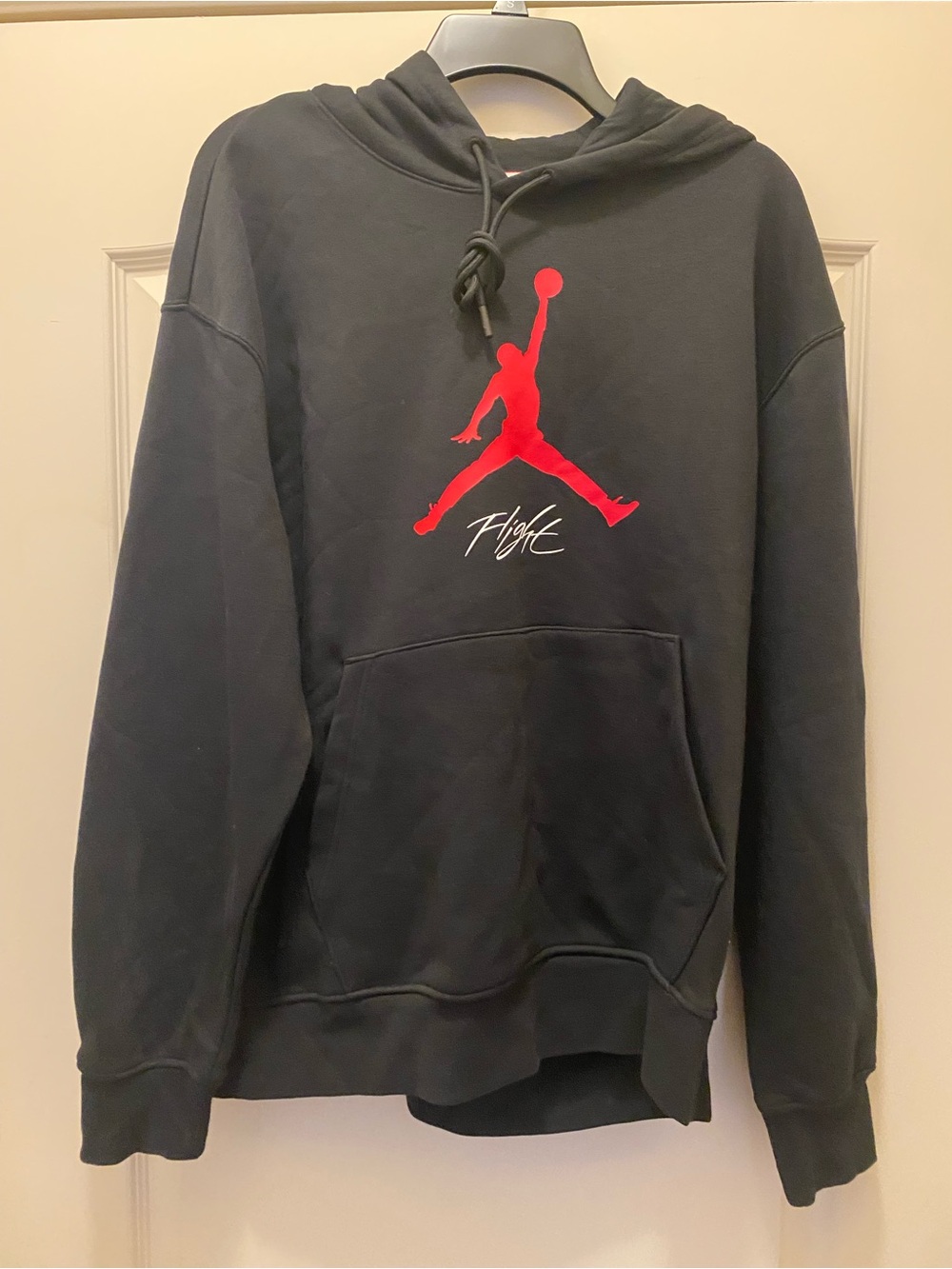 Jordan Black Hoodie with Red Jumpman Logo